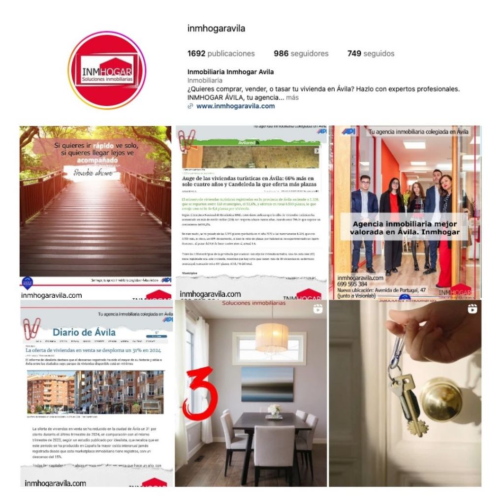 Imagen del perfil de Instagram de Inmhogar Ávila