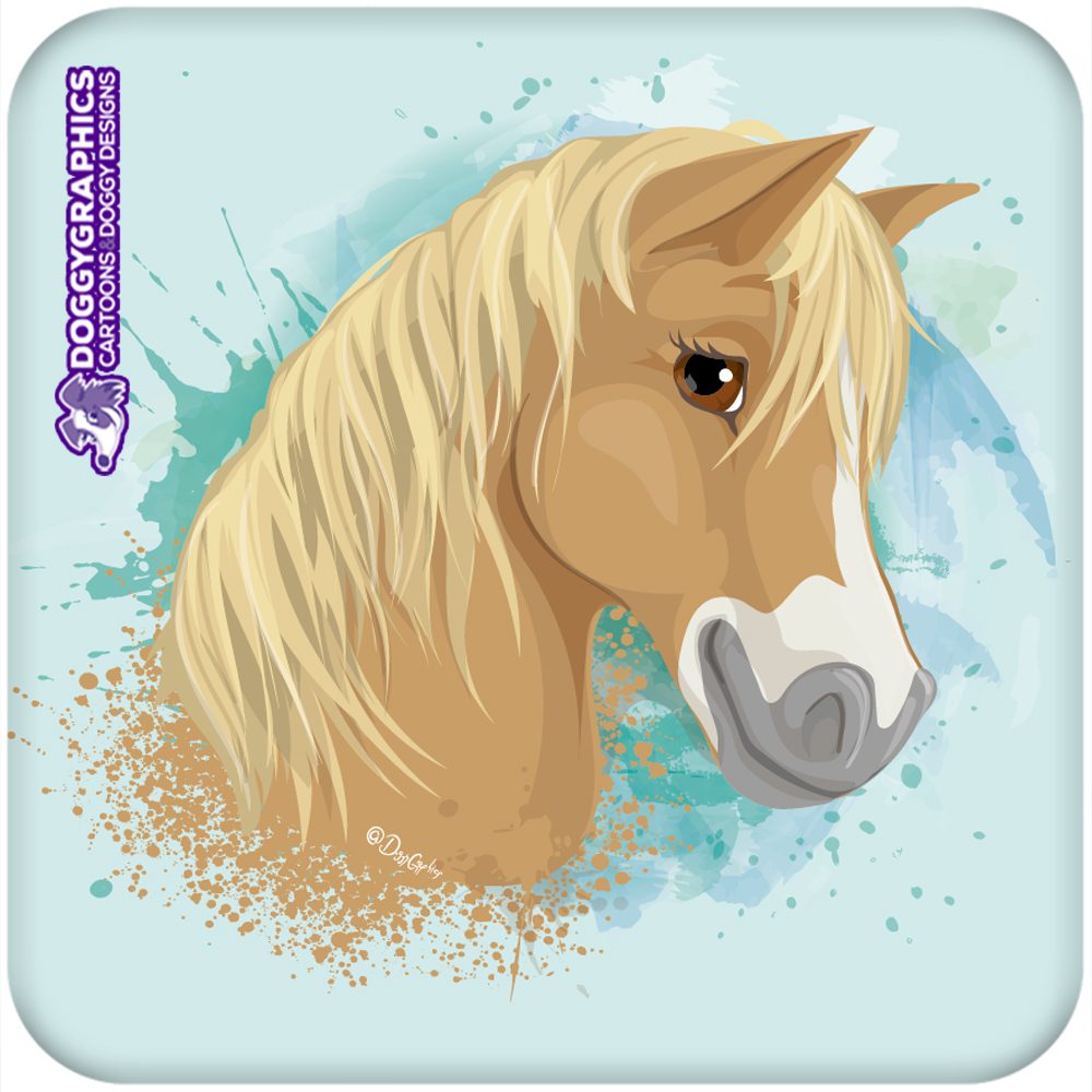 Ilustración de caballo estilo cartoon – retrato personalizado ilustración de caballo estilo cartoon retrato personalizado DoggyGraphics