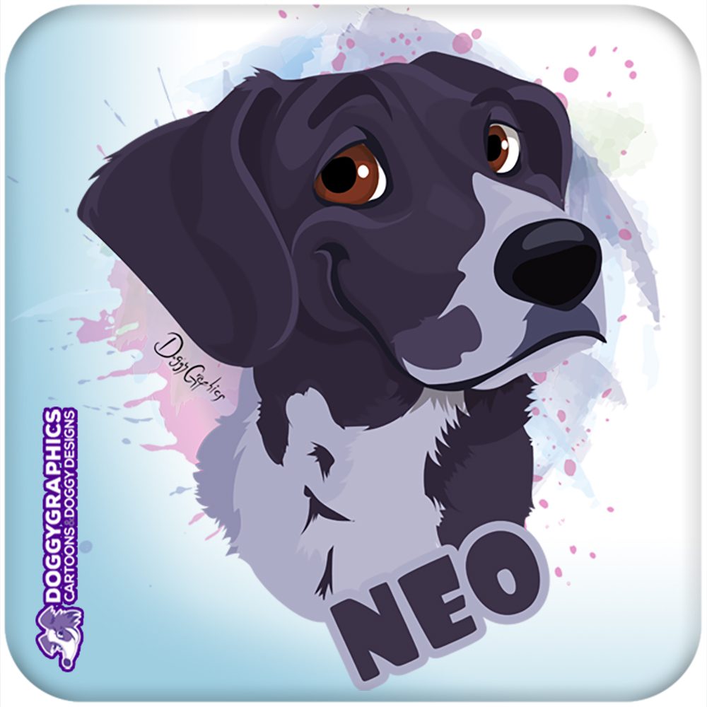 Ilustración de Neo estilo cartoon – retrato personalizado DoggyGraphics ilustración de perro estilo cartoon retrato personalizado DoggyGraphics